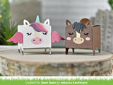 LAWN FAWN: Tiny Gift Box Unicorn & Horse Add-on | Lawn Cuts Die