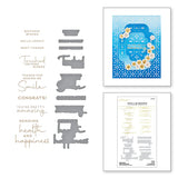 SPELLBINDERS:  Making Me Smile Sentiments | Hot Foil Plate & Die