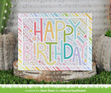 LAWN FAWN: Giant Outlined Happy Birthday | Landscape | Lawn Cuts Die