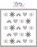 PRETTY PINK POSH:  Stencil | Happy Days 3PK