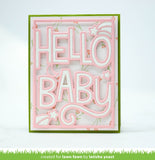 LAWN FAWN: Giant Outlined Hello Baby | Lawn Cuts Die