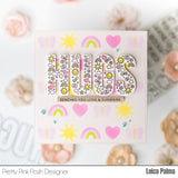 PRETTY PINK POSH:  Stencil | Happy Days 3PK