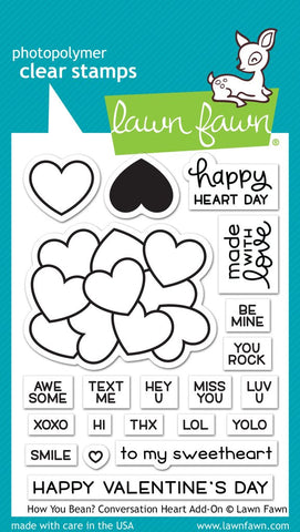 LAWN FAWN: How You Bean? Conversation Heart Add-On