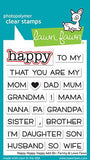 LAWN FAWN: Happy Happy Happy Add-on: Family