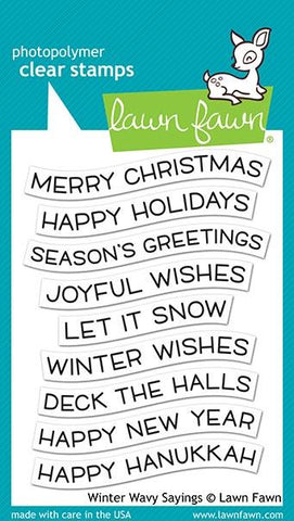 LAWN FAWN: Winter Wavy Sayings