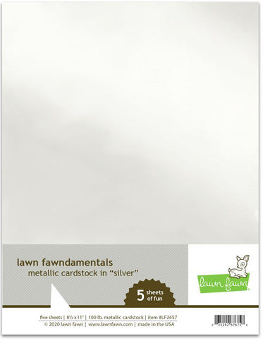 LAWN FAWN: Metallic Cardstock | Silver.