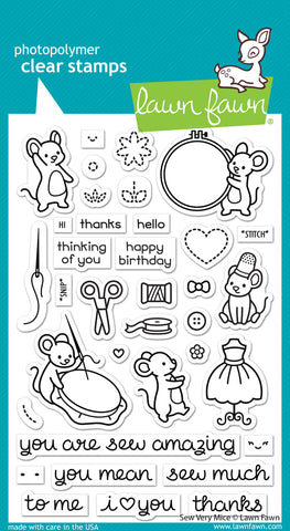 LAWN FAWN: Sew Very Mice | Stamp