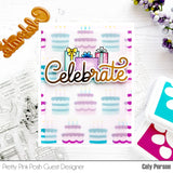 PRETTY PINK POSH: Large Celebrate | Hot Foil Plate