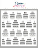 PRETTY PINK POSH:  Birthday Cakes | Layered Stencil 4PK