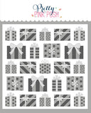 PRETTY PINK POSH:  Stencil | Layered Presents 3PK