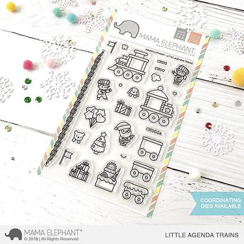 MAMA ELEPHANT: Little Agenda Trains