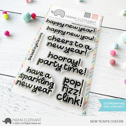 MAMA ELEPHANT: New Year's Cheers | Stamp