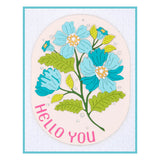 SPELLBINDERS:  Stylish Oval Hello You Floral | Die