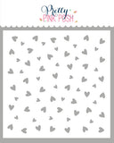 PRETTY PINK POSH:  Stencil | Scattered Hearts