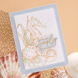 SPELLBINDERS:  Seahorse Floral | Hot Foil Plate & Die