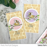 PRETTY PINK POSH:  Stencil | Basketweave