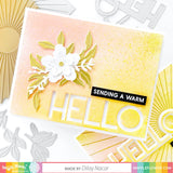 WAFFLE FLOWER: Outlined Hello | Die