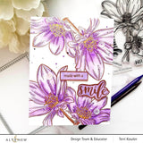 ALTENEW: Paint-A-Flower: Dahlia Bright Eyes Outline | Stamp