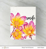 ALTENEW: Paint-A-Flower: Dahlia Bright Eyes Outline | Stamp