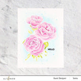 ALTENEW: Paint-A-Flower: Rosa Floribunda Outline | Stamp