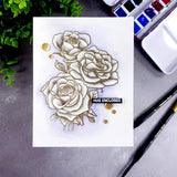 ALTENEW: Paint-A-Flower: Rosa Floribunda Outline | Stamp