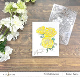 ALTENEW: Paint-A-Flower: Rosa Floribunda Outline | Stamp