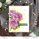 ALTENEW: Paint-A-Flower: Rosa Floribunda Outline | Stamp