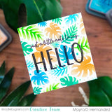 LAWN FAWN: Tropical Leaves Background | Layering Stencils